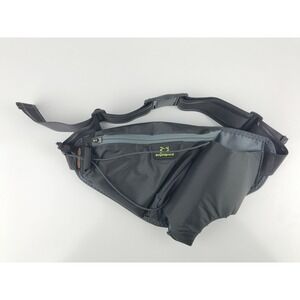 Amphipod Running Belt Fanny Pack Waist Belt Zip Pocket Gray Iphone/Bottle Pocket